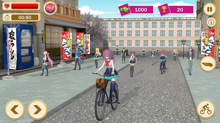 #1. High School Girl Life Sim 3D (Android) By: Virtual Entertainment Studio