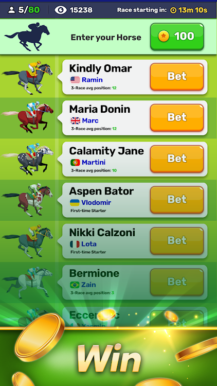 #1. Horse Racing Hero: Riding Game (Android) By: Miniclip.com