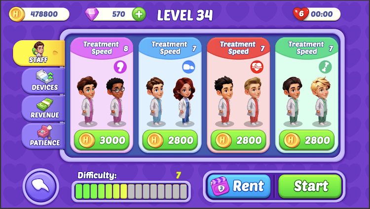 #7. Hospital Story:Clinic Game (Android) By: Manta Beat Studio