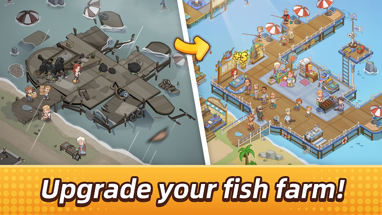 #1. Idle Fish Clash Tycoon (Android) By: SurvivalGame