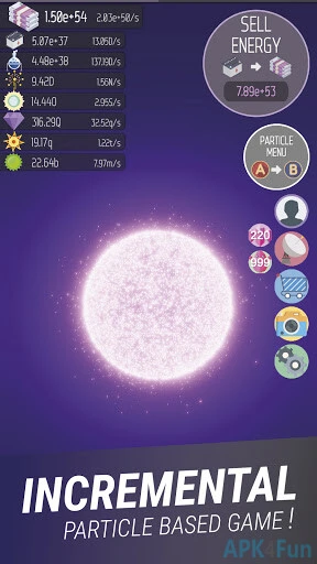 Idle Space Energy Particle Simulator Screenshot Image