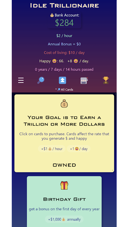 #1. Idle Trillionaire: Money Game (Android) By: theSlantedRoom