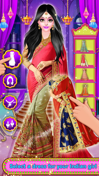 #1. Indian Bride Wedding Makeover (Android) By: playNfun - educational & girl games