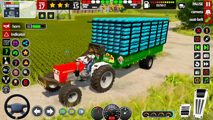 #2. Indian Tractor Farm Simulator (Android) By: GamePod