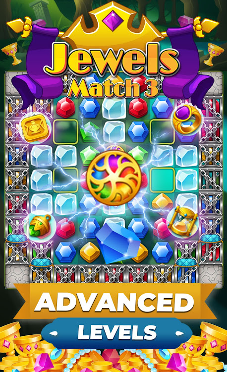 #1. Jewels Premium Match 3 Puzzles (Android) By: otto games