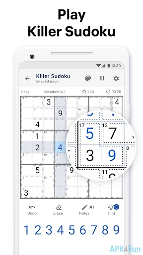 Killer Sudoku by Sudoku.com Screenshot Image