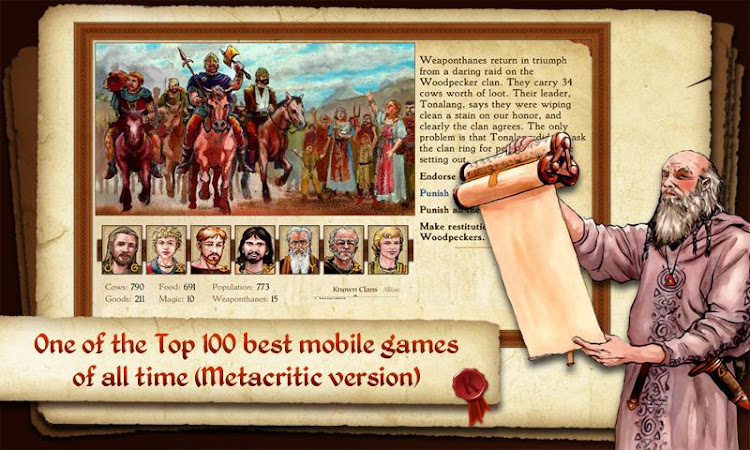 #1. King of Dragon Pass: Text RPG (Android) By: HeroCraft Ltd.