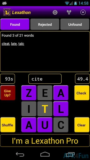 Lexathon Word Jumble Screenshot Image