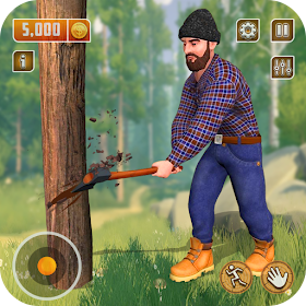 Lumberjack Wood Cutting Games