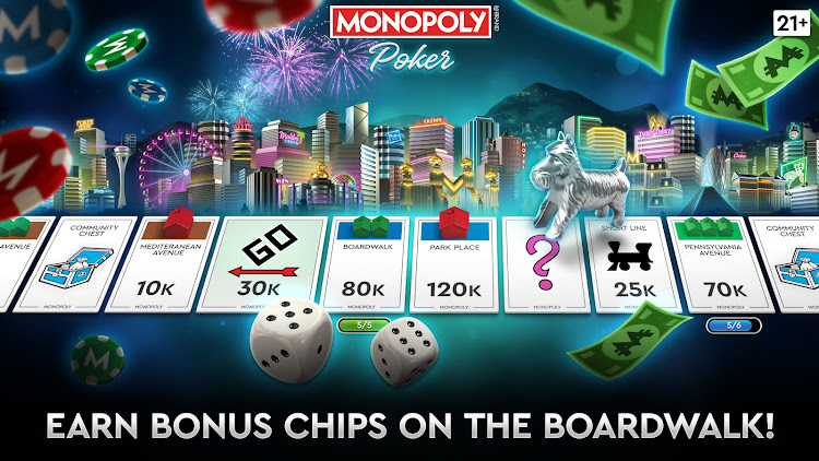 #1. MONOPOLY Poker - Texas Holdem (Android) By: Playtika