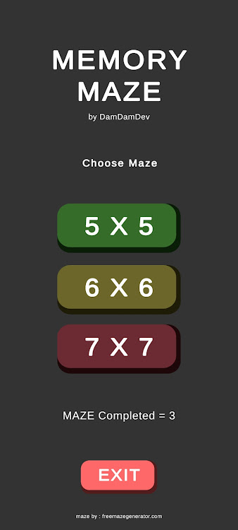 #1. Memory Maze (Android) By: damdamdev