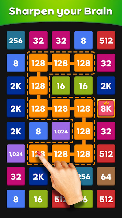 #1. Merge 2248: Link Number Puzzle (Android) By: SUPERBOX Inc