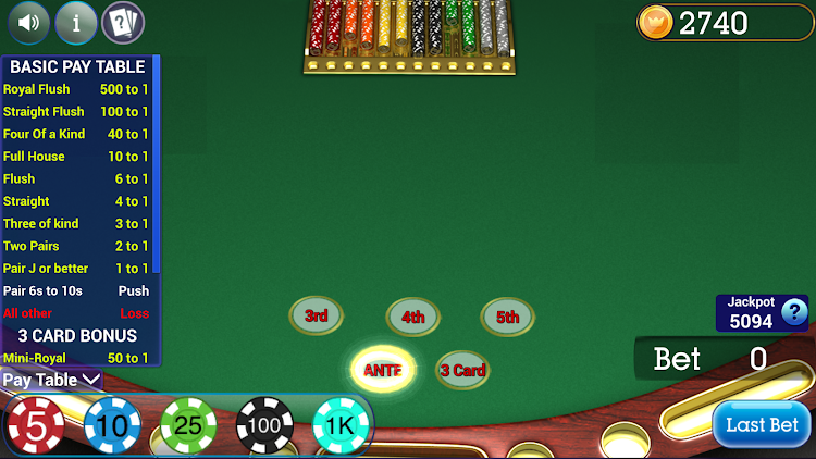 #1. Mississippi Stud Poker (Android) By: Blue Wind Studio