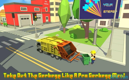 Mr. Blocky Garbage Man Sim Screenshot Image