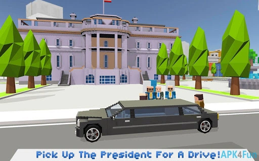 Mr. Blocky White House Driver Screenshot Image