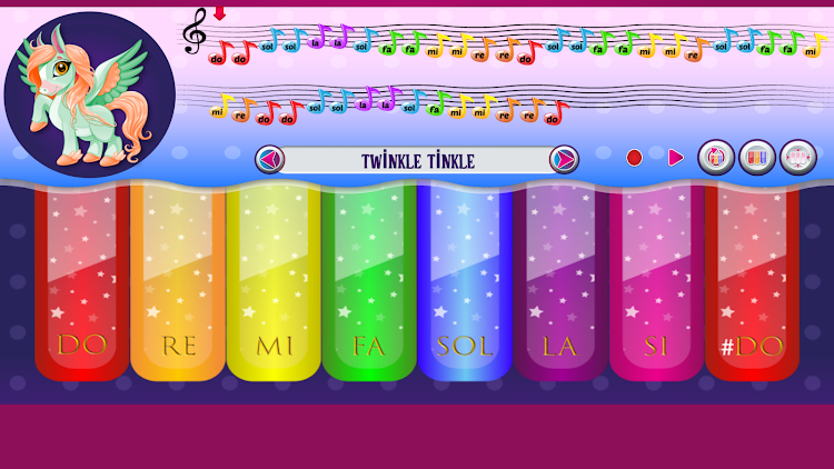 #1. My Colorful Little Pony Piano (Android) By: EYPONR GAMES eyup oner