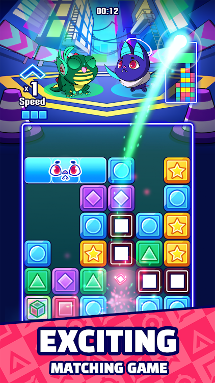 #1. Neon Rumble - Puzzle Match PvP (Android) By: Jean-Denis Boivin