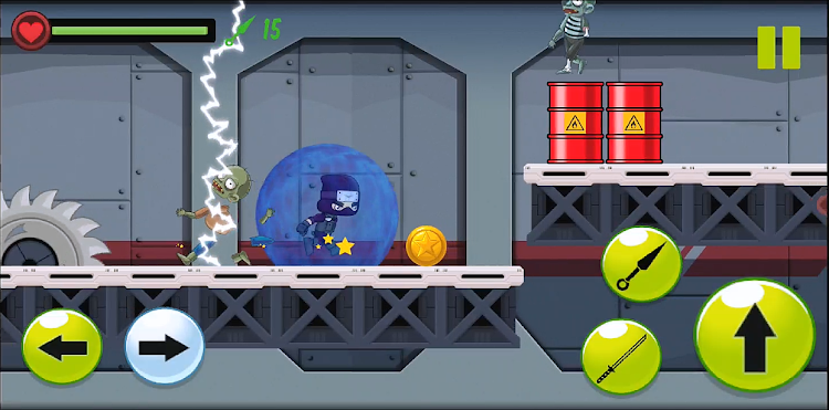 #2. Ninja vs Zombies: Fight Zombie (Android) By: Alchemist Studio