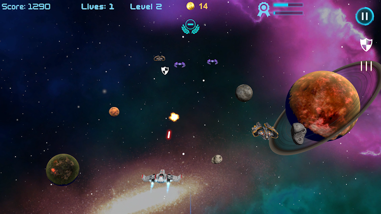 #1. Nymerian Fighter Space Shooter (Android) By: Nymerian Games