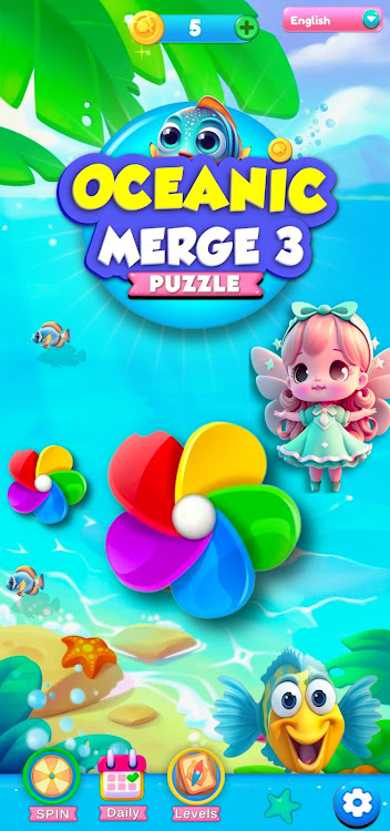 #1. Oceanic Merge 3 Puzzle (Android) By: Cool and Fun Games Ltd