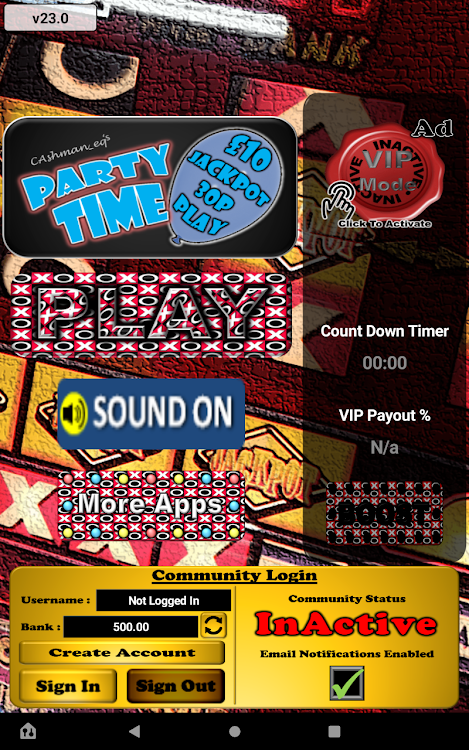 #6. PartyTime Arena UK Slot (Android) By: Cashman_eq