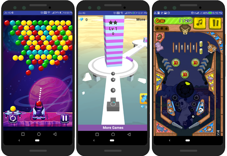 #1. Play 50 games :All in One app (Android) By: Video news & apps