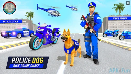 Police Dog Crime Bike Chase Screenshot Image