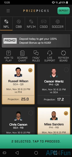 PrizePicks Screenshot Image