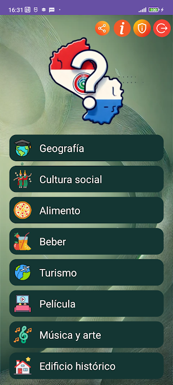 #1. Quiz de Paraguay (Android) By: Jatisari Inovasi Studio