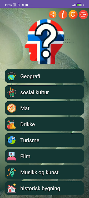 #1. Quiz om Norge (Android) By: Jatisari Inovasi Studio