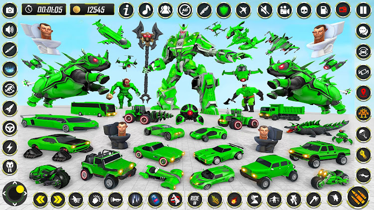 #1. Rhino Robot - Robot Car Games (Android) By: Cradley Creations