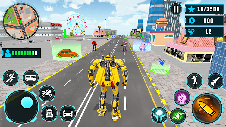 #1. Robot War - Robot Transform 3D (Android) By: Multi Robot Games