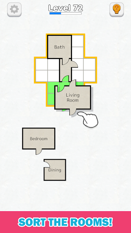 #1. Room Sort - Floor Plan Game (Android) By: Gamincat