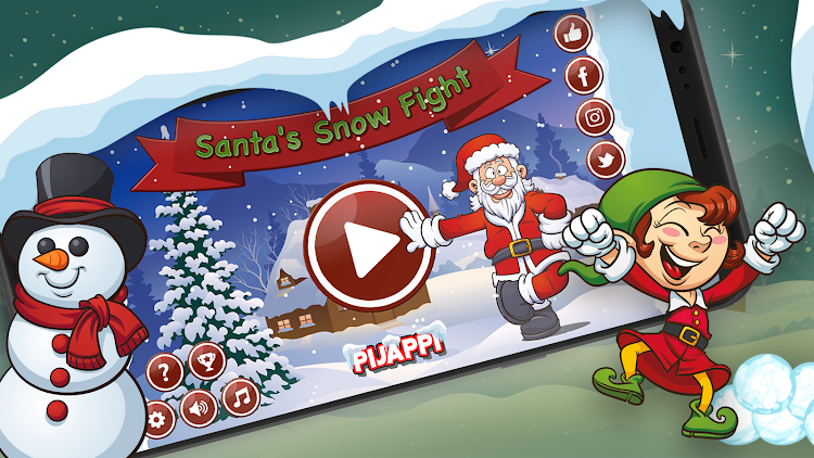 #1. Santa's Snow Fight (Android) By: Pijappi