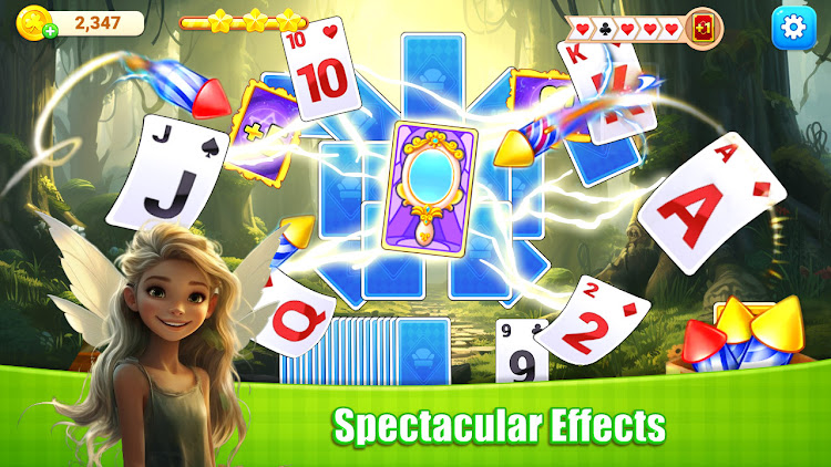 #1. Solitaire Tripeaks lovely (Android) By: Xu Solitaire Games