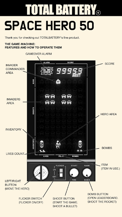 #5. Space Hero 50 (Android) By: 종합밧데리(Total Battery)