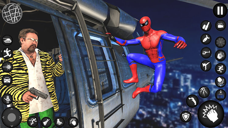 #1. Spider Rope Hero Gangster City (Android) By: Pioneer Gamerz