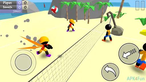 Stickman Beach Volleyball Screenshot Image