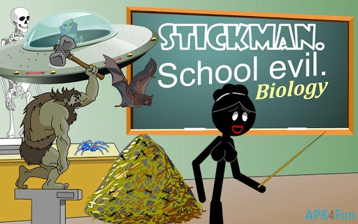 Stickman Mentalist: School Evil Biology Screenshot Image