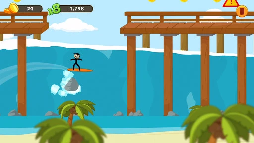 Stickman Surfer Screenshot Image