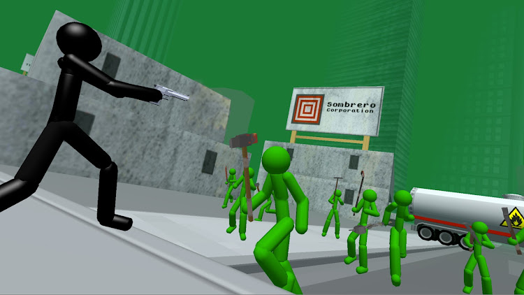 #1. Stickman Zombie Shooting 3D (Android) By: yandagame