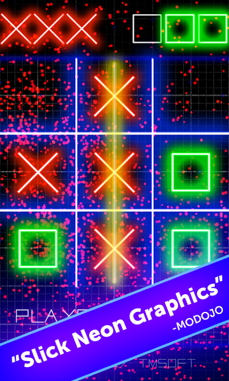 #6. Tic Tac Toe Glow by TMSOFT (Android) By: TMSOFT