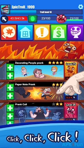 Troll Face Clicker Quest Screenshot Image