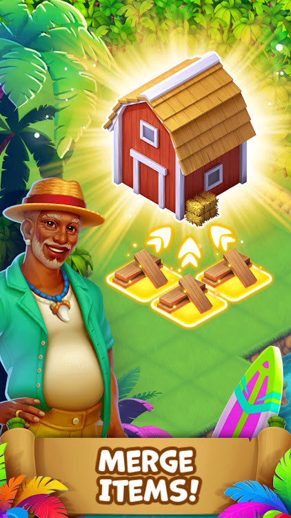 #1. Tropical Merge: Merge game (Android) By: Slimmerbits LLC