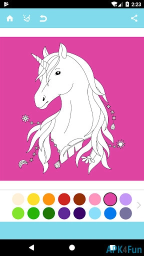 Unicorn Coloring Book Screenshot Image