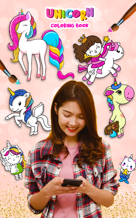 #1. Unicorn Coloring Girl Games (Android) By: GunjanApps Studios