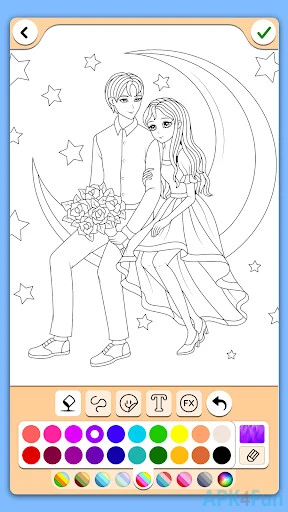 Valentines Love Coloring Book Screenshot Image