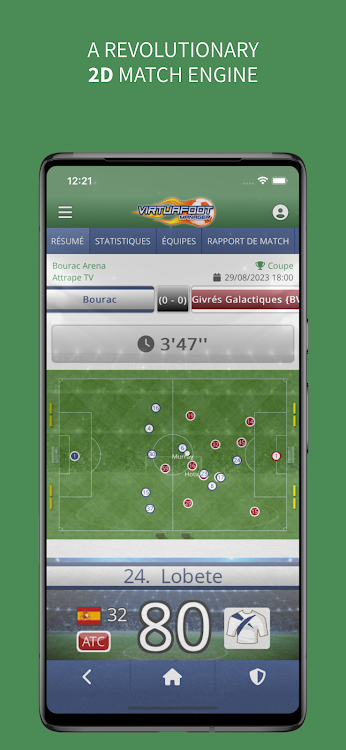 #1. Virtuafoot Football Manager (Android) By: Aymeric Le Corre