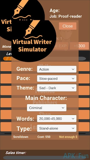 Virtual Writer Simulator Screenshot Image