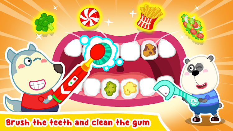 #1. Wolfoo Dentist: Dental Care (Android) By: Wolfoo Family